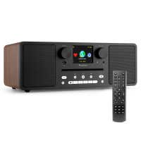 Audizio Naples Equipo de Música Todo en uno con CD, Bluetooth, FM, DAB+, Internet - Madera