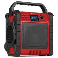 Audizio Jobsite XL – Radio de obra Bluetooth DAB+ FM con batería IP54 color rojo