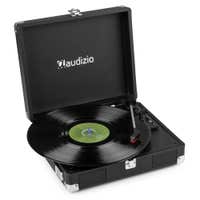 Tocadiscos Audizio RP111BK con altavoces - Tocadiscos retro - Reproductor de LP con 3 velocidades - Negro