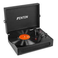Fenton RP118B Tocadiscos retro con entrada/salida Bluetooth y USB - Negro