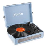 Fenton RP118E Tocadiscos retro con entrada/salida Bluetooth y USB - Azul