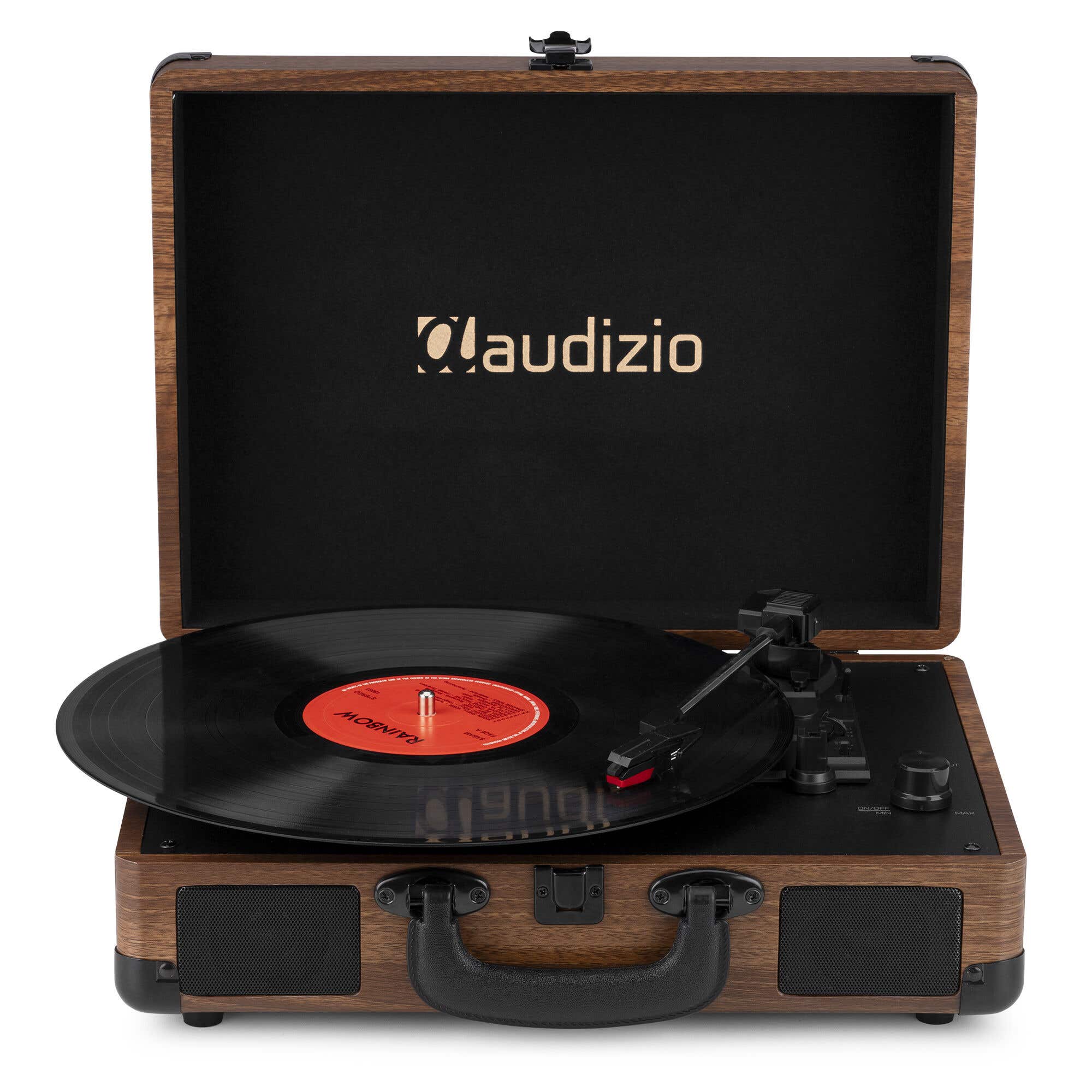 Audizio RP116W tocadiscos retro IN/OUT con Bluetooth - Tocadiscos en estuche - Marrón