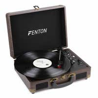 Fenton RP115B Tocadiscos en Maleta con Bluetooth - Madera Oscura