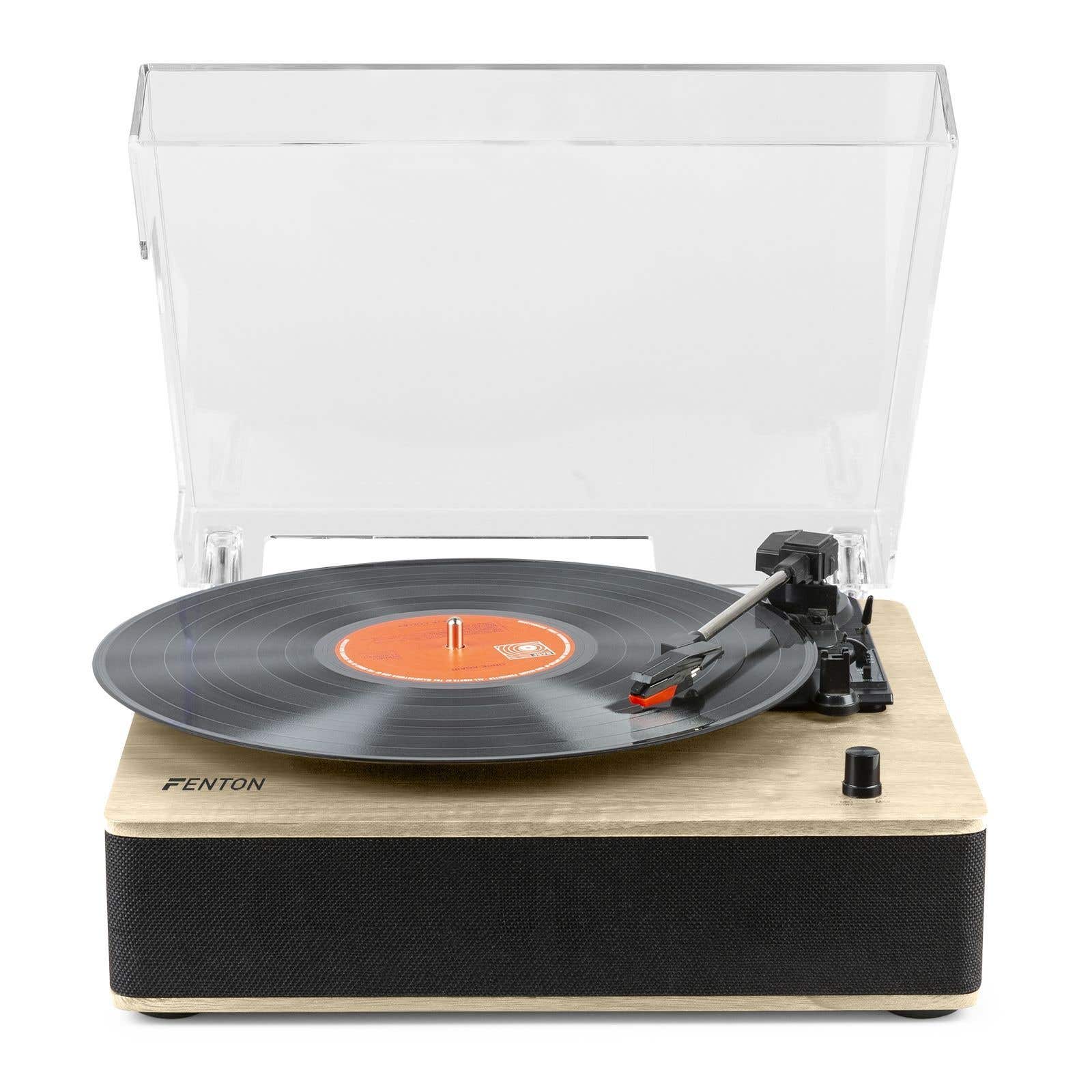 Fenton RP161LW Tocadiscos retro Bluetooth  - Altavoces integrados - Estéreo - Madera