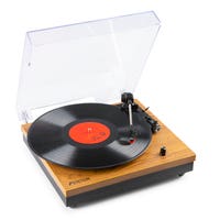 Fenton RP112L Tocadiscos con Bluetooth y altavoces integrados - Madera clara
