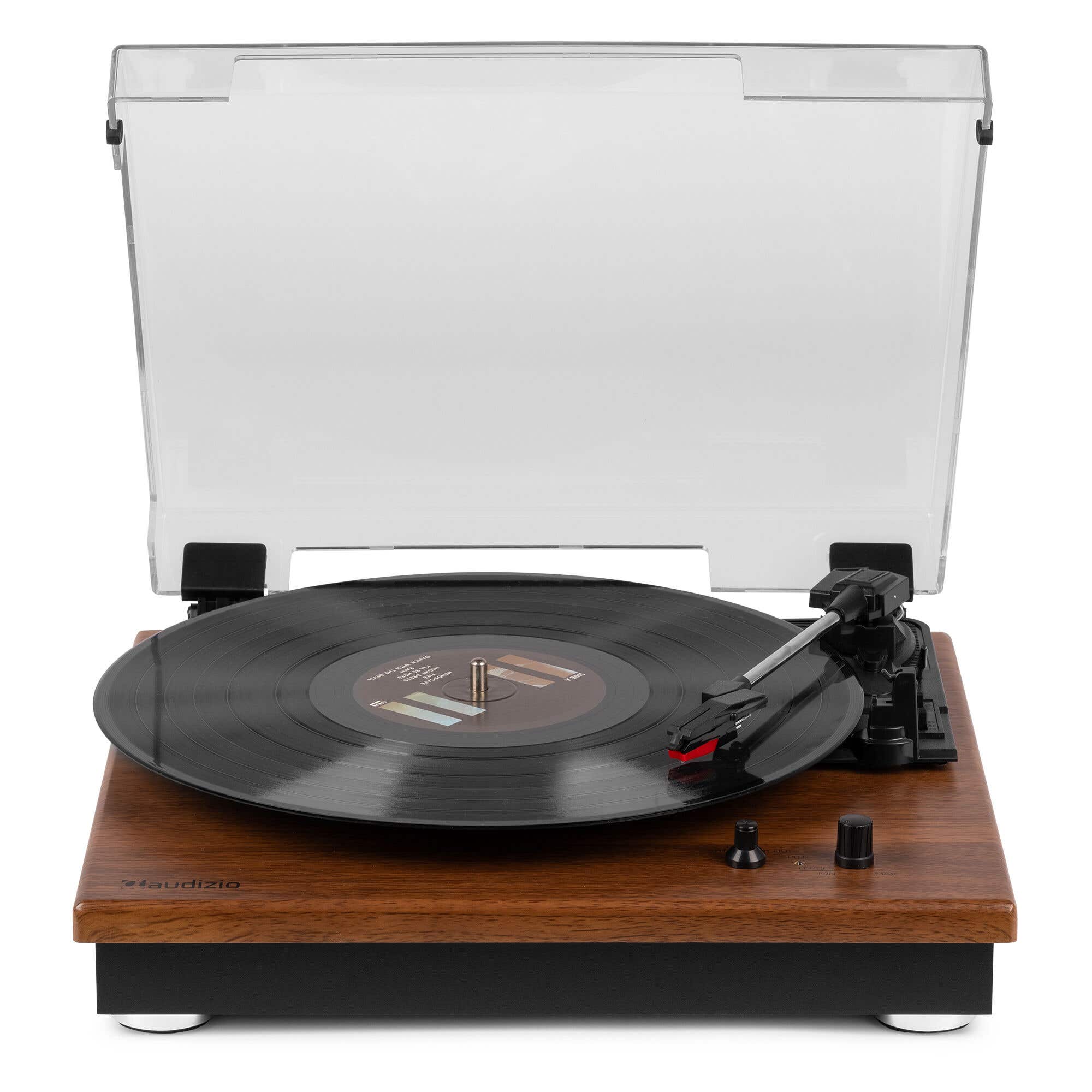 Audizio RP112L tocadiscos con Bluetooth IN/OUT y altavoces - Madera