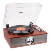 Fenton RP180 Tocadiscos retro con Bluetooth, reproductor de CD y radio