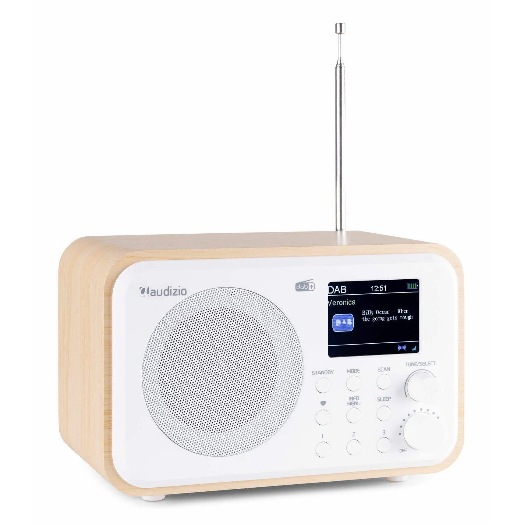 Reacondicionado - Audizio Milan DAB+ Radio con Batería Blanco