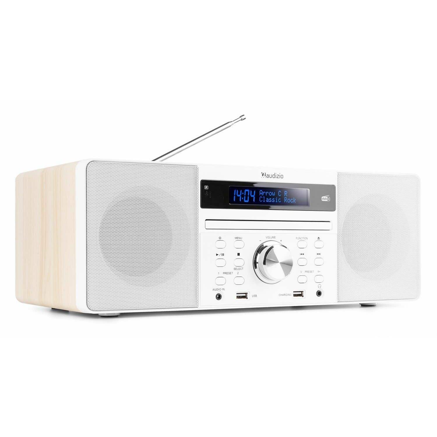 Reacondicionado - Audizio Prato Sistema Musical todo-en-uno CD/DAB+ Blanco