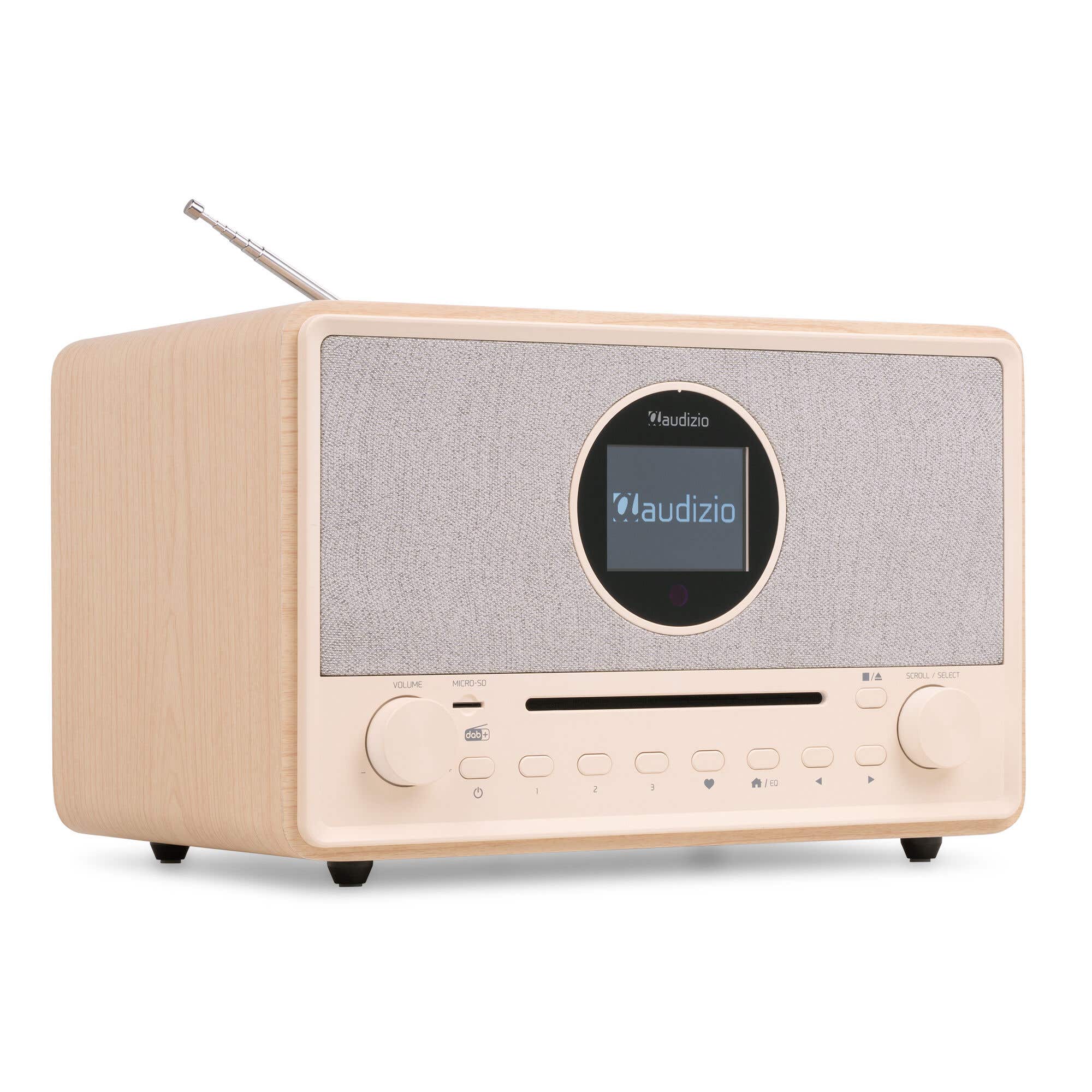Audizio Lucca – Radio FM/DAB+ con reproductor de CD y Bluetooth, color crema