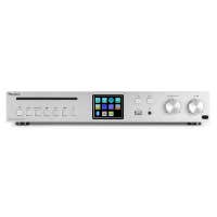 Audizio Brescia Internet Receiver with Amplifier, DAB+ and CD Player Aluminium