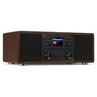 Audizio Avola all-in-one wifi radio - Internet radio with CD player, DAB, FM and Bluetooth - Aspecto madera y negro
