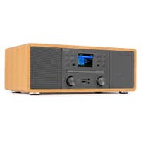 Audizio Avola - Radio digital DAB/FM con Bluetooth, WiFi y CD, altavoces estéreo, color Bamboo