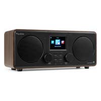 Audizio Foza - Radio WiFi Internet DAB+ FM Bluetooth USB AUX,pantalla a color, altavoces estéreo, color madera y negro