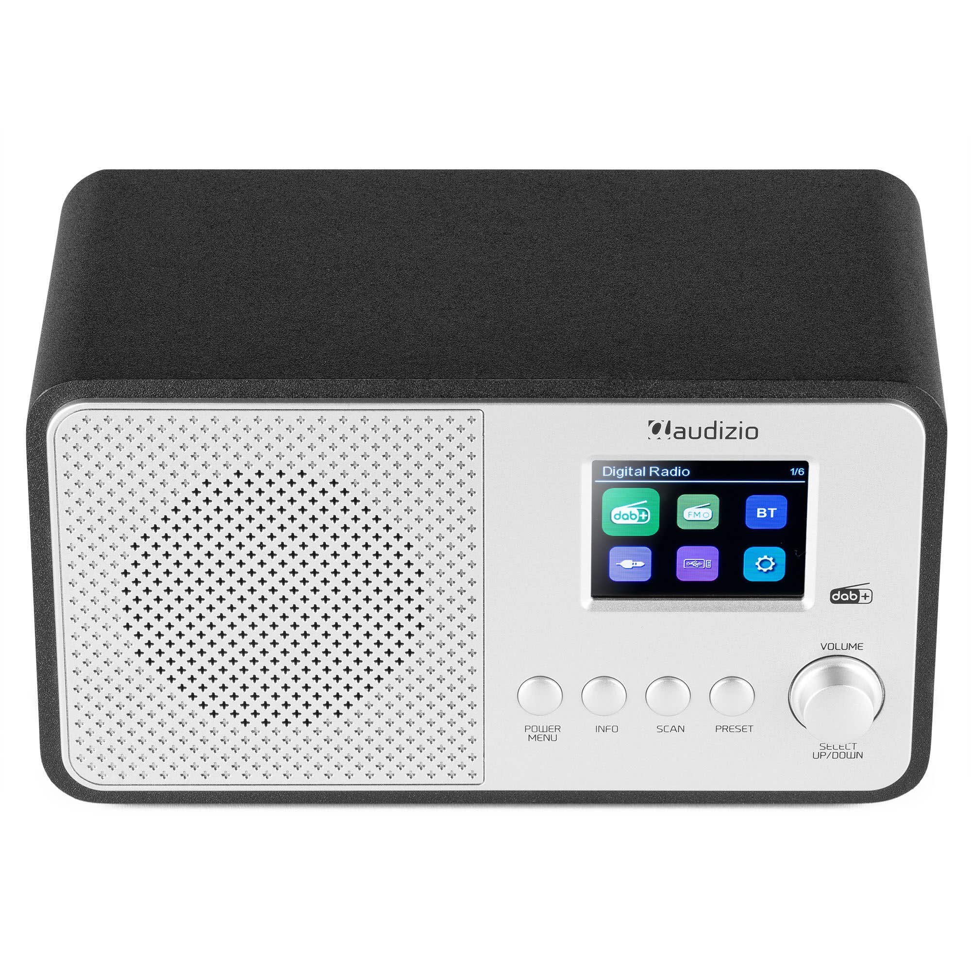 Audizio Avio Radio DAB con FM, DAB+, Bluetooth y USB - Plata