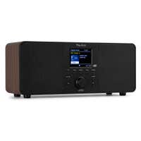 Audizio Genua Radio FM/DAB + con Bluetooth y radio despertador, mando a distancia - Negro y madera
