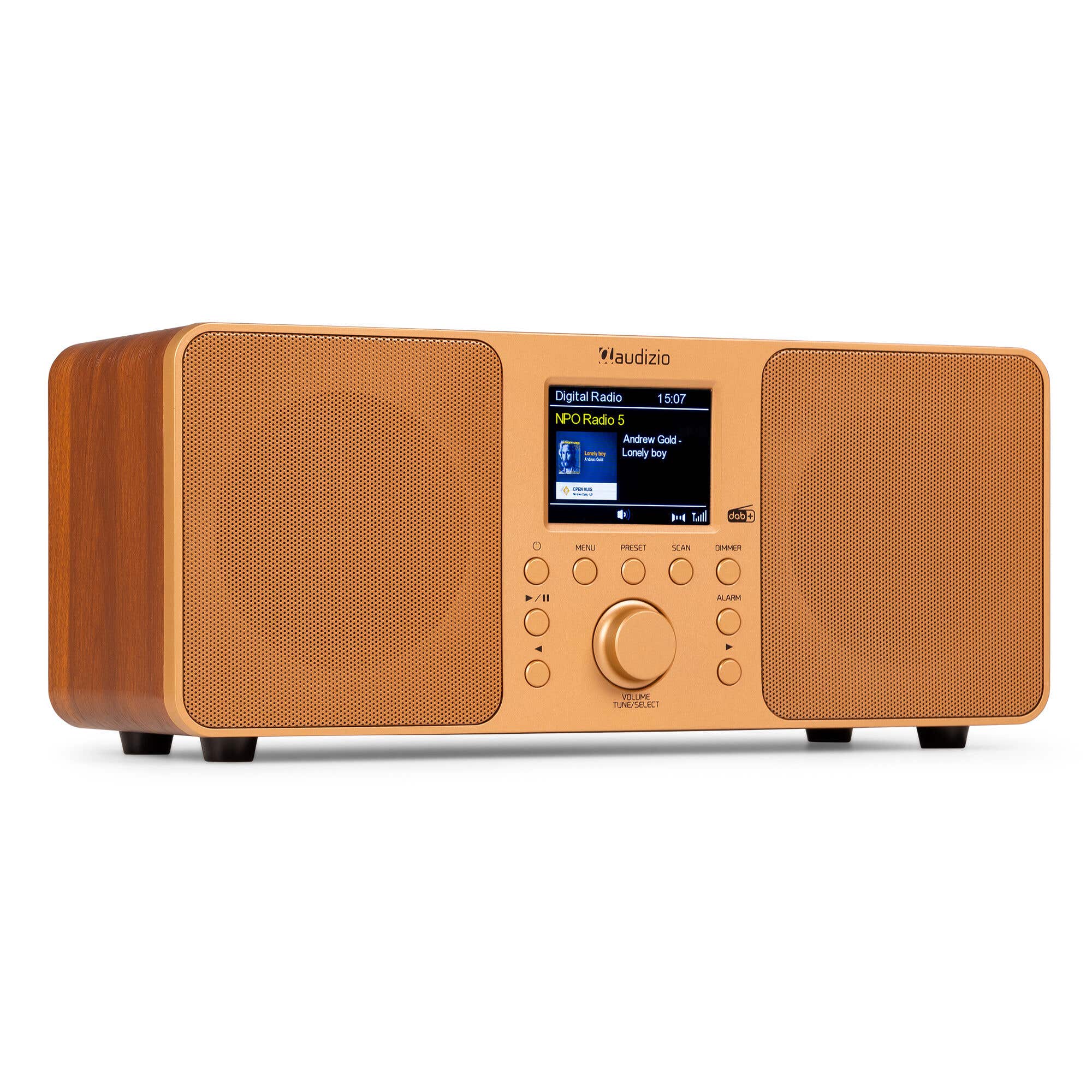 Reacondicionado - Audizio Genua – Radio DAB+ FM Bluetooth 50W con pantalla TFT , color cobre