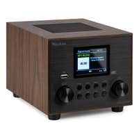 Audizio Vieste Radio DAB con subwoofer con Bluetooth, DAB+ y FM, 60W - Negro y madera