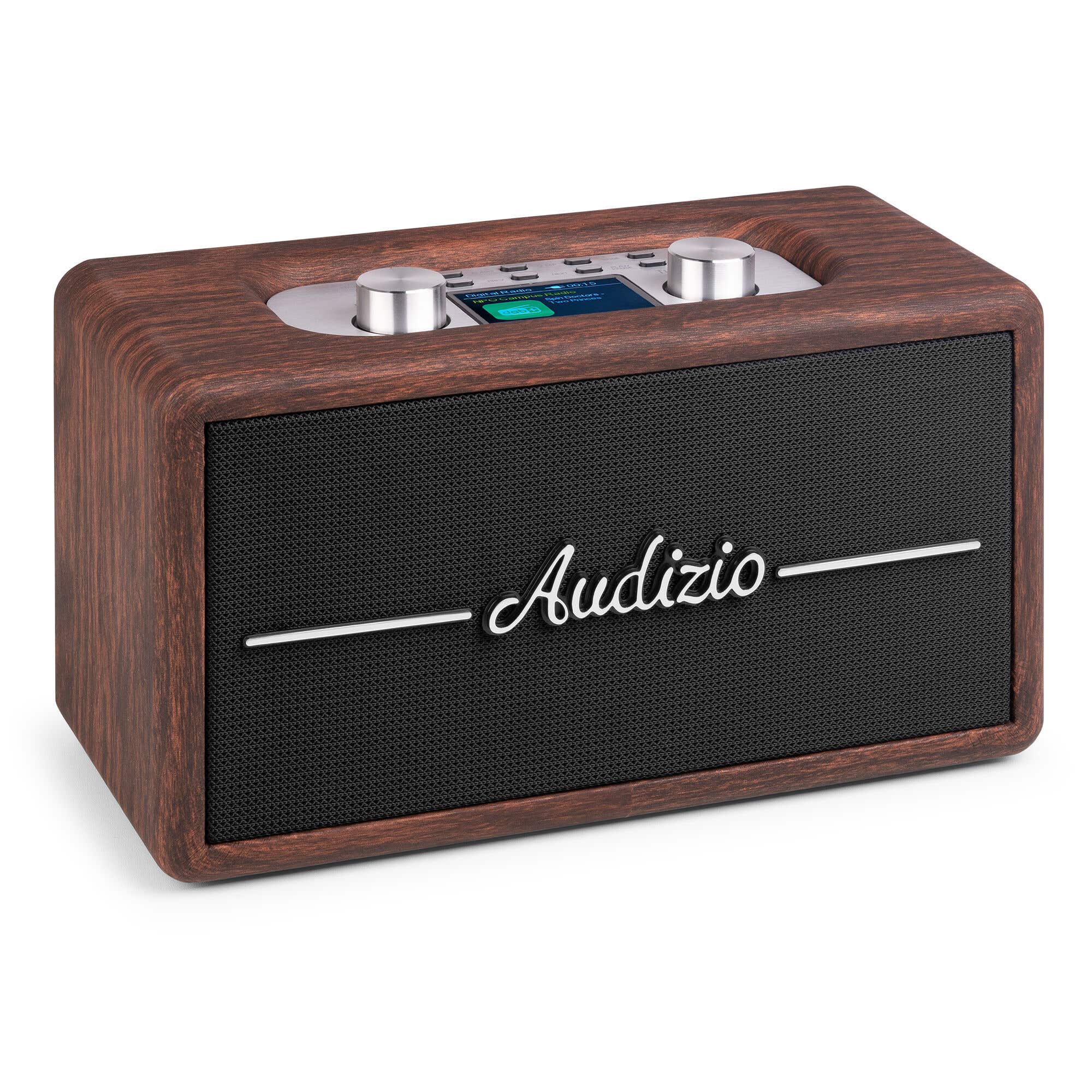 Reacondicionado - Audizio Tune60 – Radio retro DAB+/FM con Bluetooth y altavoces de 40W – Madera oscura