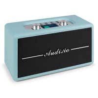 Radio retro Audizio Tune60 - Radio Bluetooth con DAB+ y FM - Radio portátil vintage - Azul
