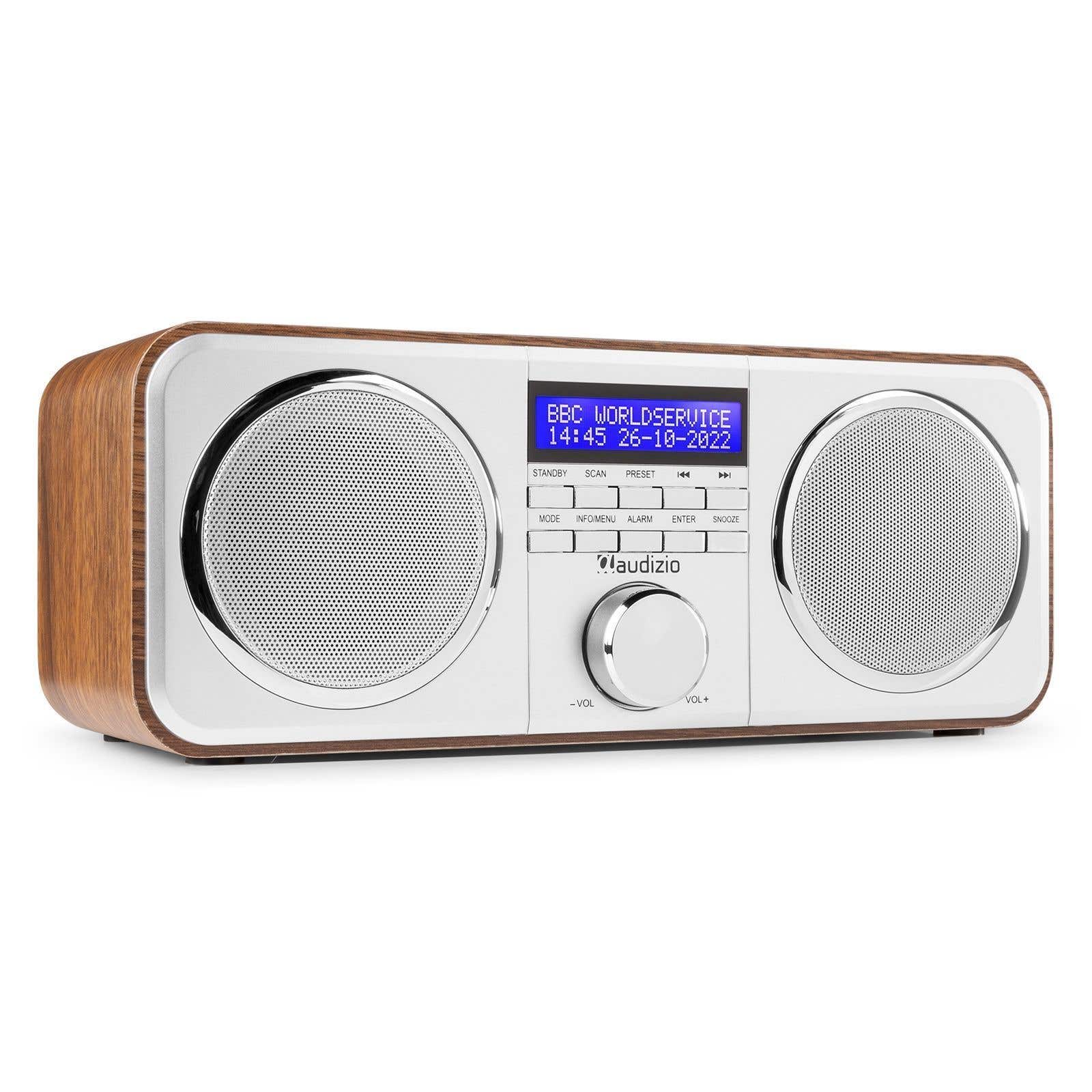 Reacondicionado - Audizio Novara DAB+ Radio estéreo Plata
