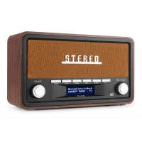 Audizio Foggia Radio retro FM/DAB+ con Bluetooth - Radio estéreo portátil con alarma - 50W - Cobre