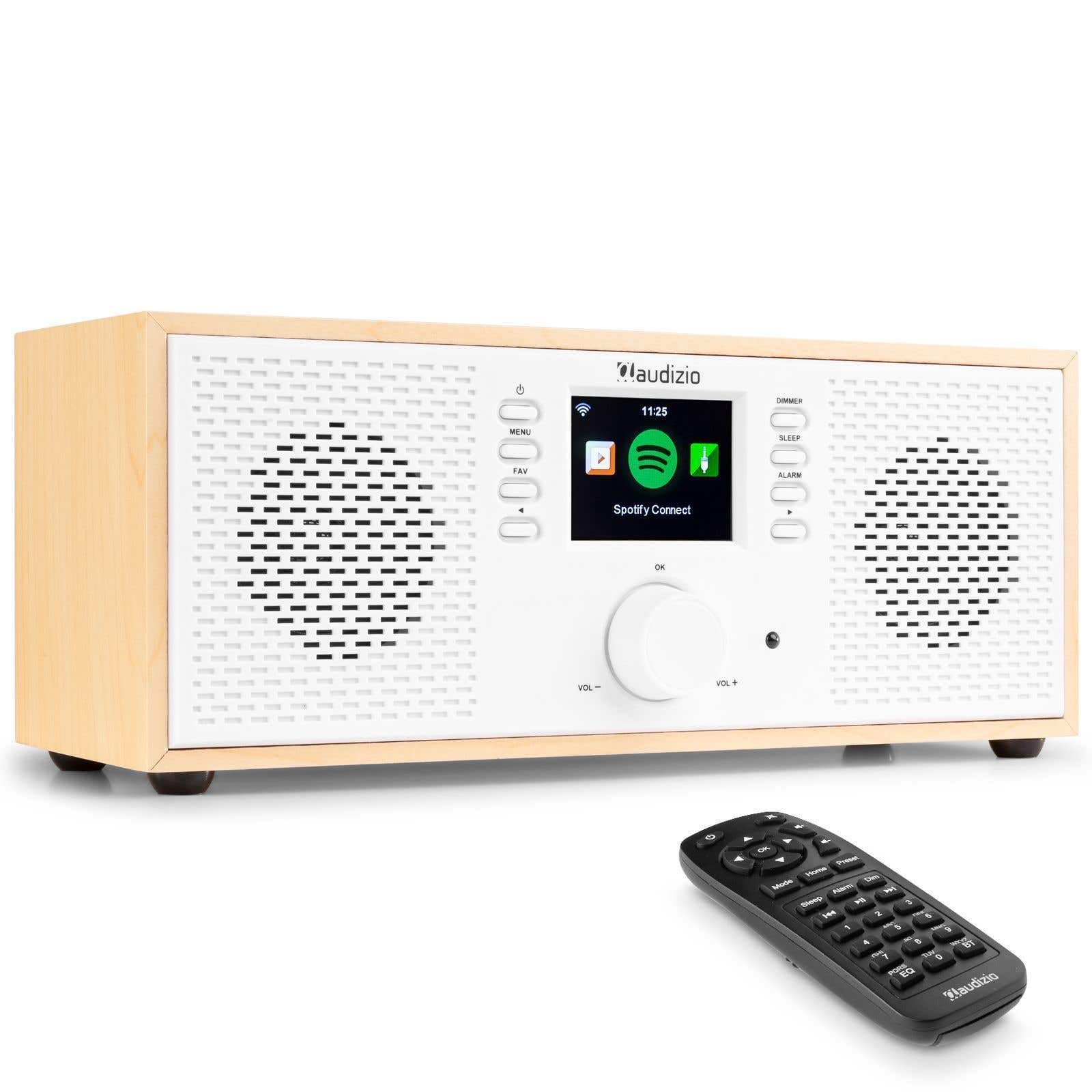 Reacondicionado - Audizio Rimini Radio estéreo WiFi Internet Blanca