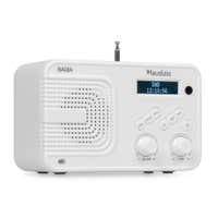 Audizio Badia – Radio portátil Bluetooth con DAB+, FM y batería color blanco