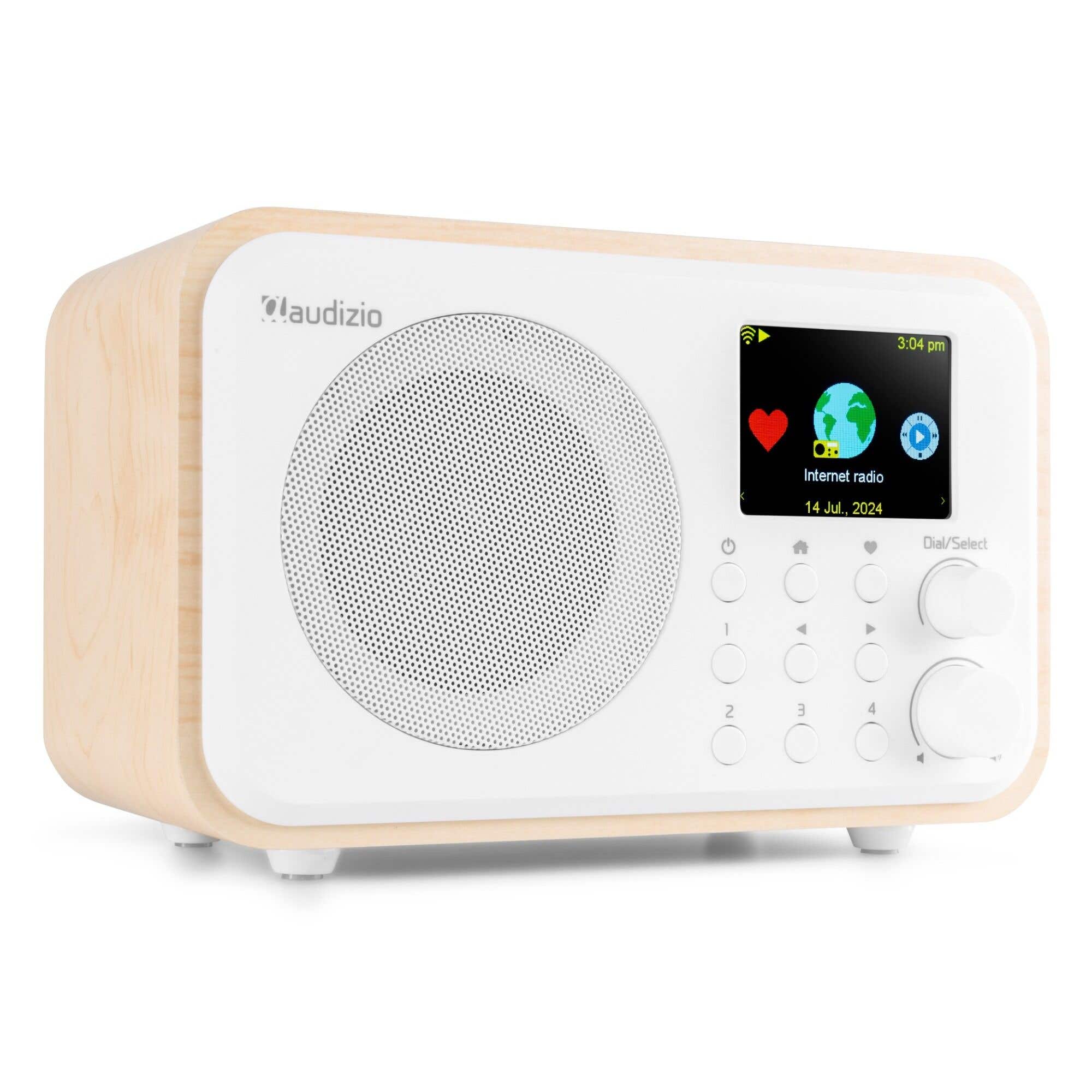 Reacondicionado - Audizio Vicenza Radio WIFI con DAB+ y Batería - Blanco