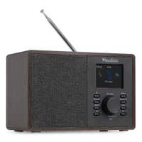Audizio Cosa – Radio DAB+ FM Internet con Bluetooth 5.2, WiFi, 30W, pantalla color, despertador y entrada AUX, color madera oscura