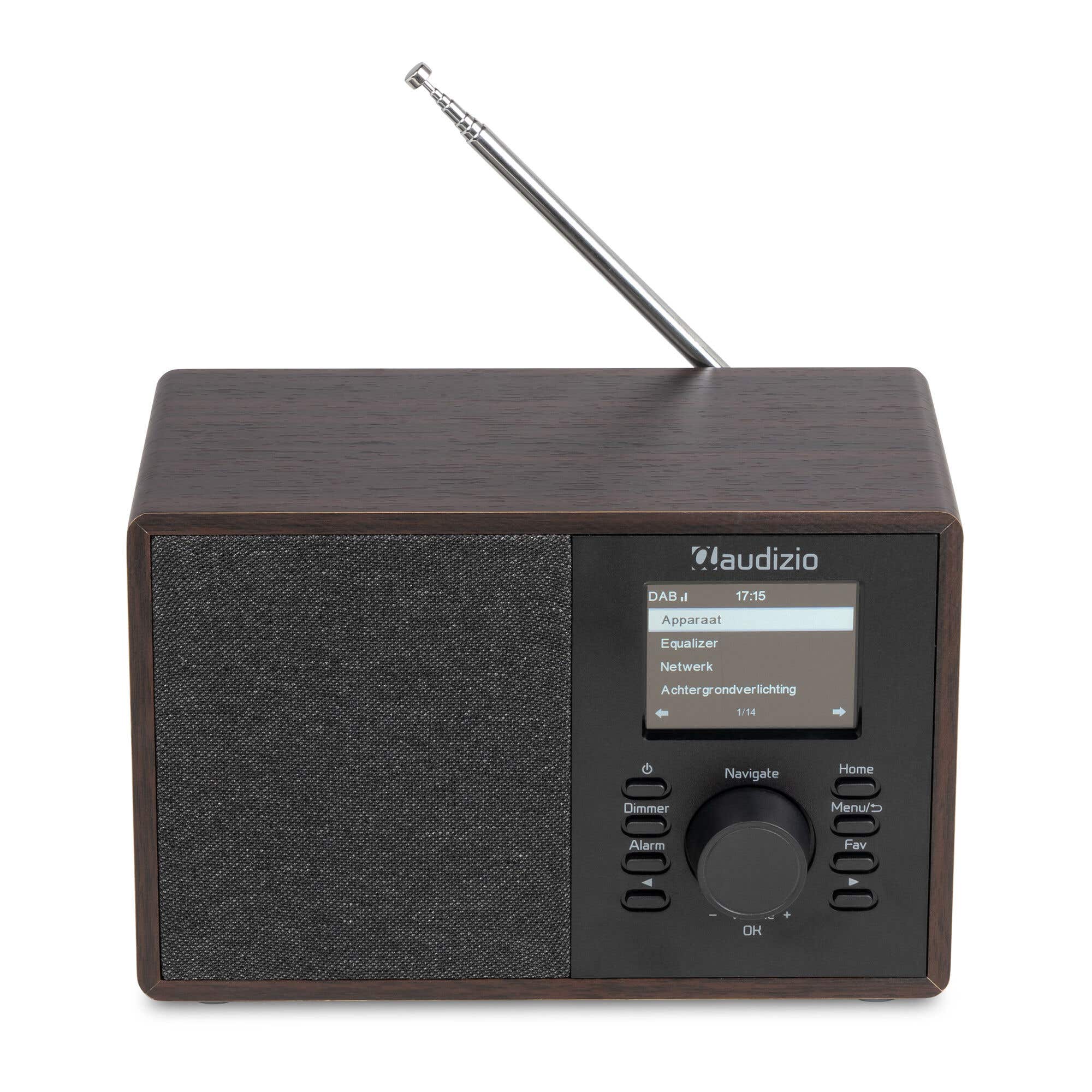 Audizio Cosa – Radio DAB+ FM Internet con Bluetooth 5.2, WiFi, 30W, despertador y entrada AUX, color madera oscura