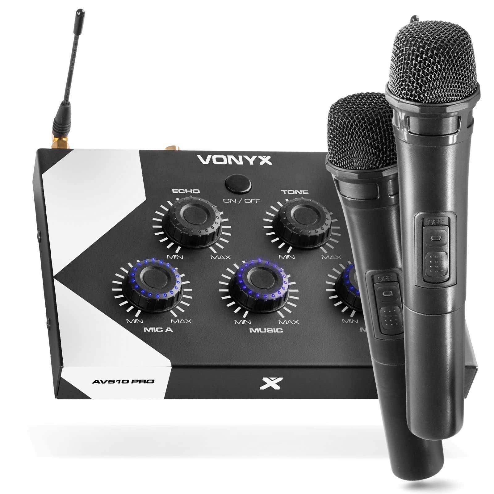 Reacondicionado - Vonyx AV510 Controlador de micros Karaoke Pro