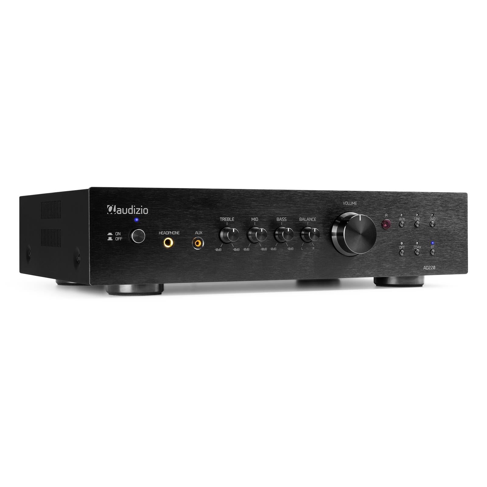 Reacondicionado - Audizio AD220B Amplificador HiFi de 2 canales color negro black