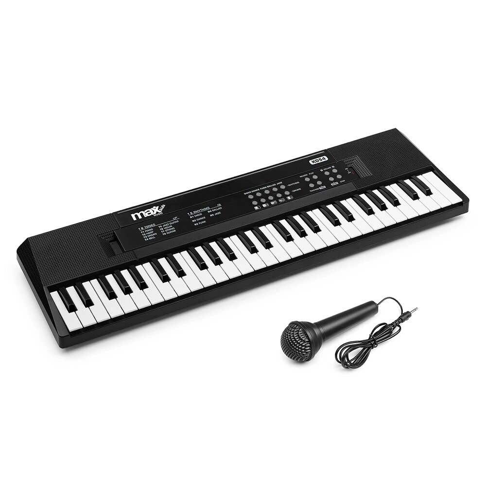Reacondicionado - MAX KD54 – Teclado piano 54 teclas para principiantes y para niñas y niños – Color negro