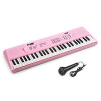 MAX KD54 – Teclado piano 54 teclas para principiantes y para niñas y niños – Color rosa
