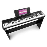 MAX RhapsodyDP88P Teclado profesional de 88 teclas sensibles al tacto con soporte de mueble y soporte de partituras