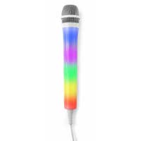 Fenton KMD55W Micrófono Karaoke con luces RGB Blanco