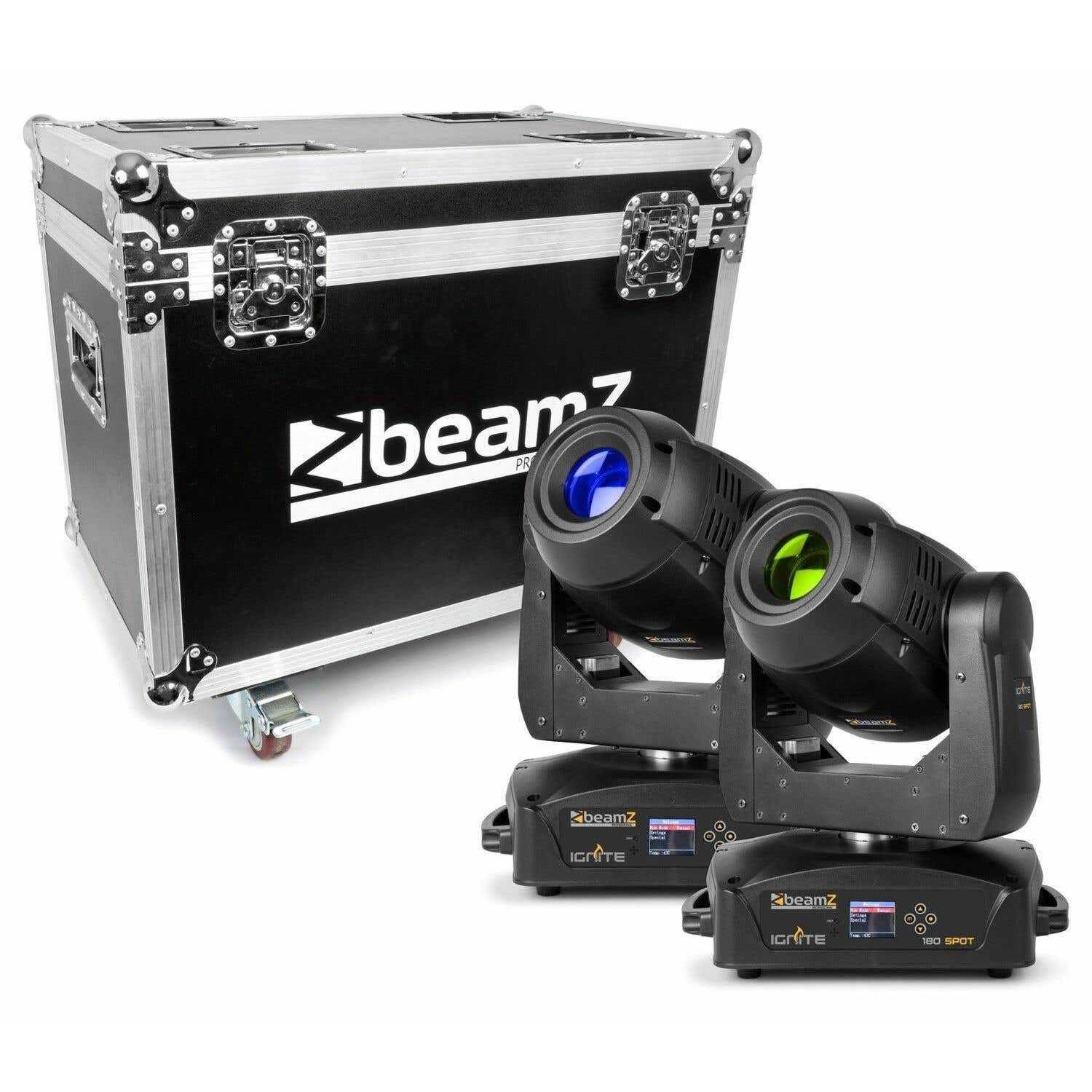beamZ Pro IGNITE180 Cabeza Movil Spot LED 2pcs en Flightcase