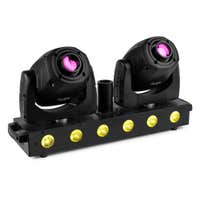 BeamZ Fuze Twin – Barra con 2 cabezas móviles de 75W y LED RGBW, control DMX y sonido