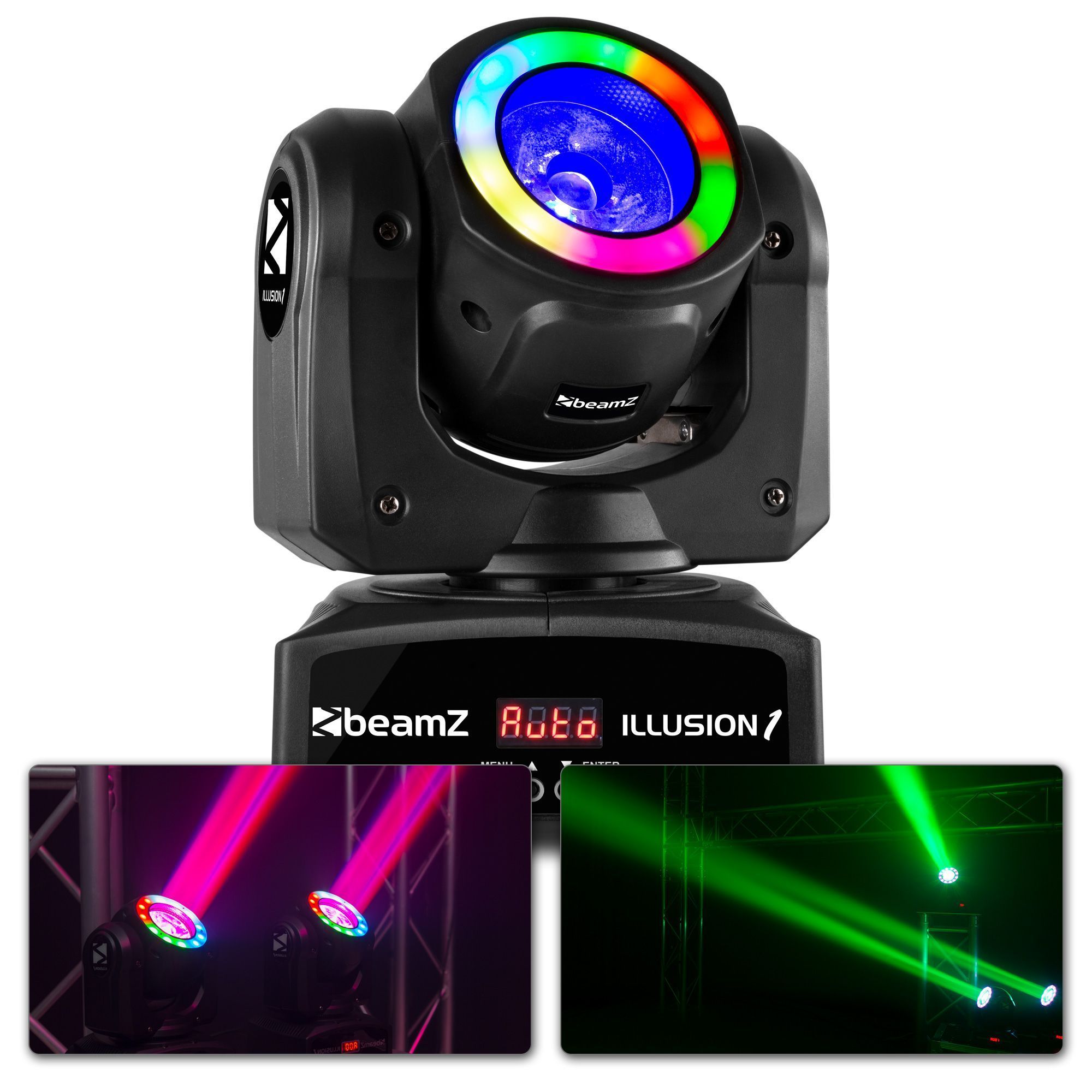 beamZ Illusion 1 LED Beam con anillo de LED