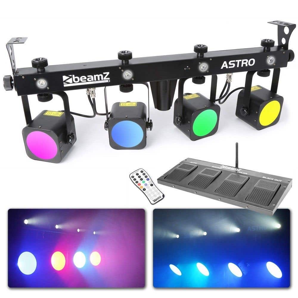 Beamz Professional ASTRO Barra Par 4x 20W Led COB + 4x 1W blanco