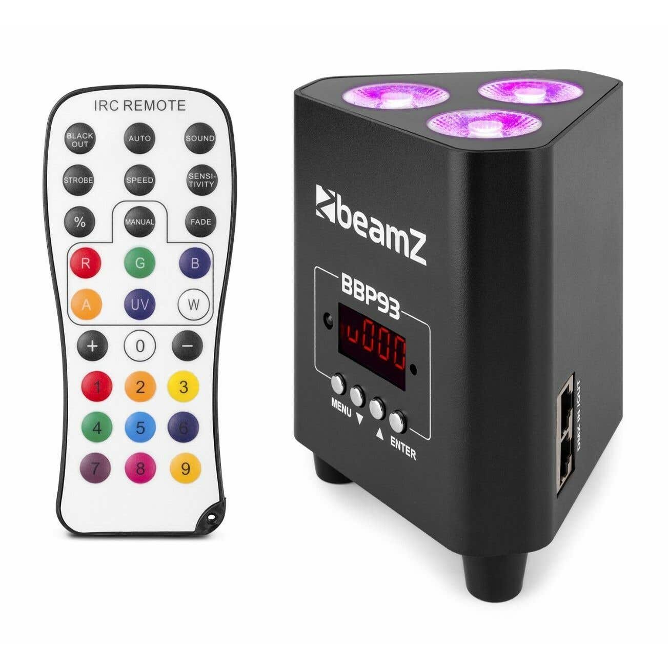 Reacondicionado - beamZ BBP93 Foco PAR con 3 leds de 10W y bateria