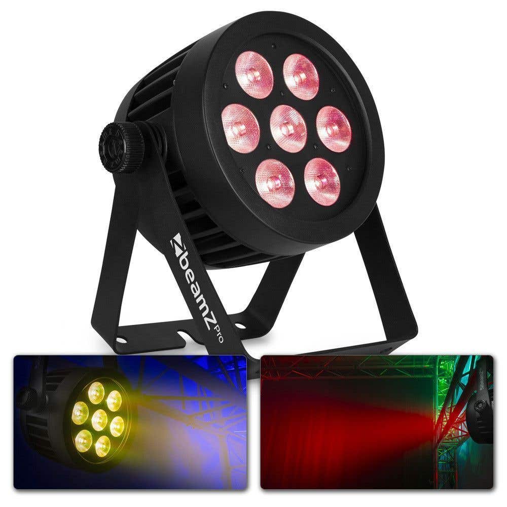 BeamZ Pro BWA530 Foco PAR  LED 7 leds de 10W 4-en-1 RGBW IP65 para exterior