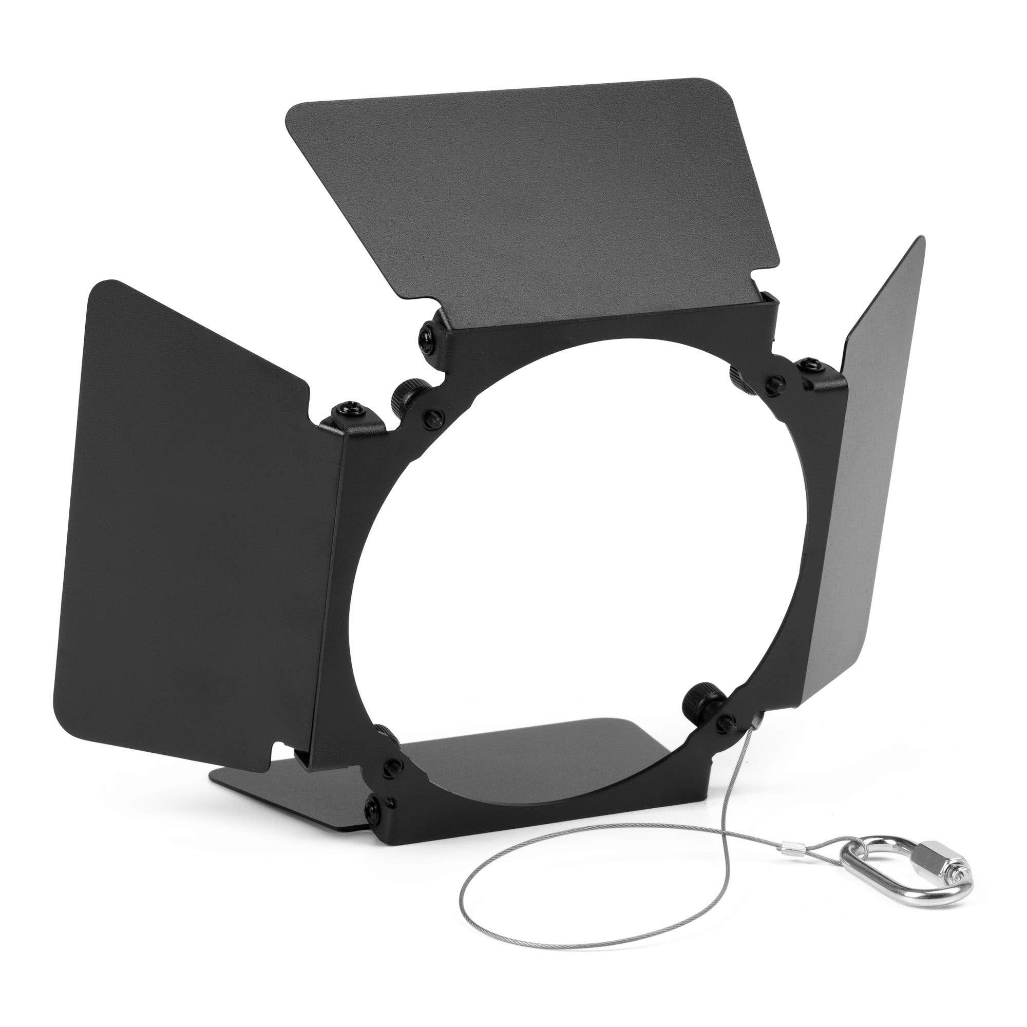BeamZ Pro WX6B - Visera barndoor negra de 4 aletas ajustables para focos LED PAR serie WX6