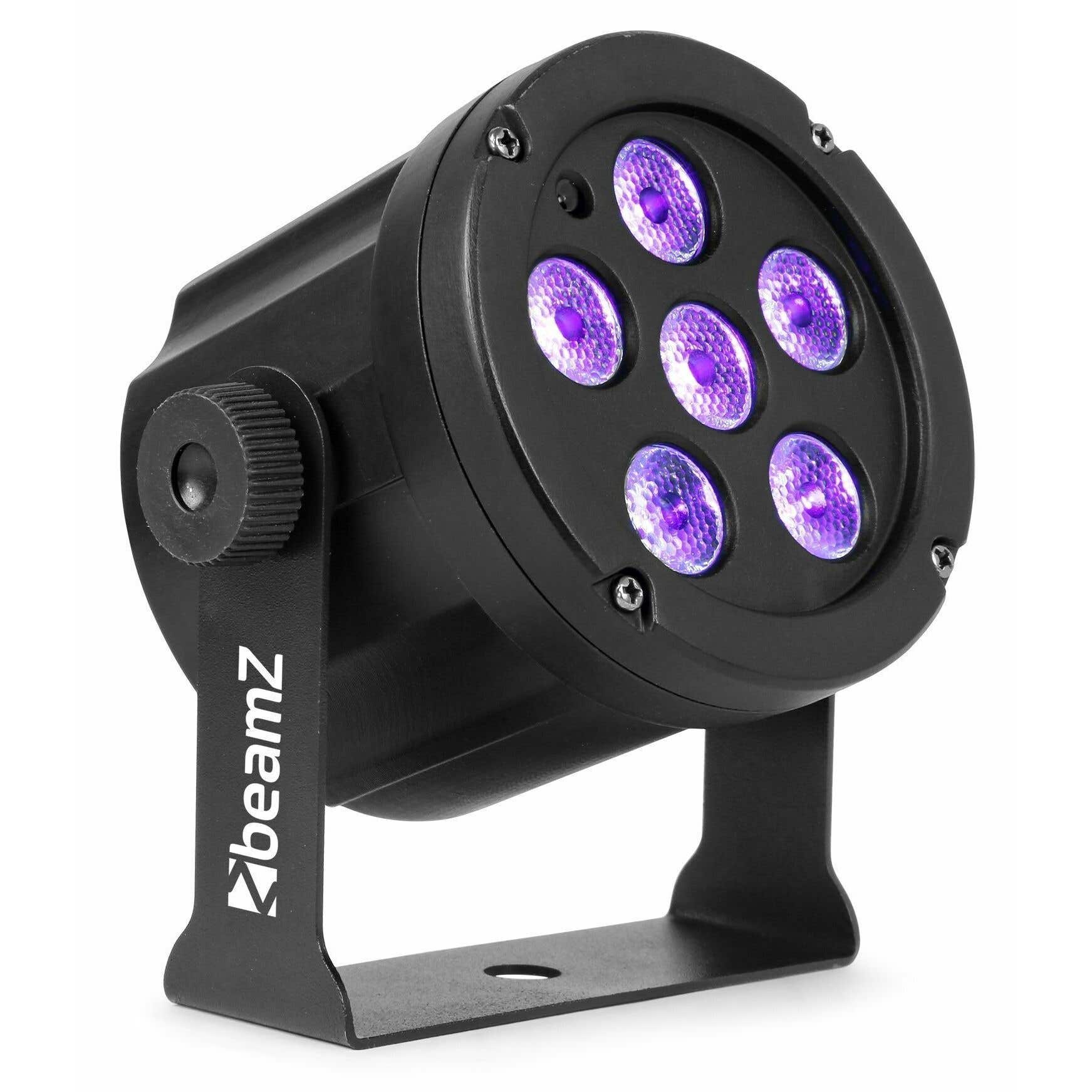 beamZ SlimPar30 UV Foco ultravioleta/luz negra 6 Leds x 2W y mando IR