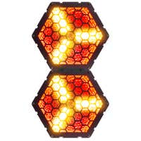 BeamZ RB90-5 Pack 2 Cegadoras Retro LED RGBA Ámbar 3x30W con Control DMX de 5 Pines