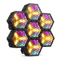 BeamZ RB90 - Pack 7 Cegadoras Retro LED RGB y Blanco Cálido 3x30W con Control DMX