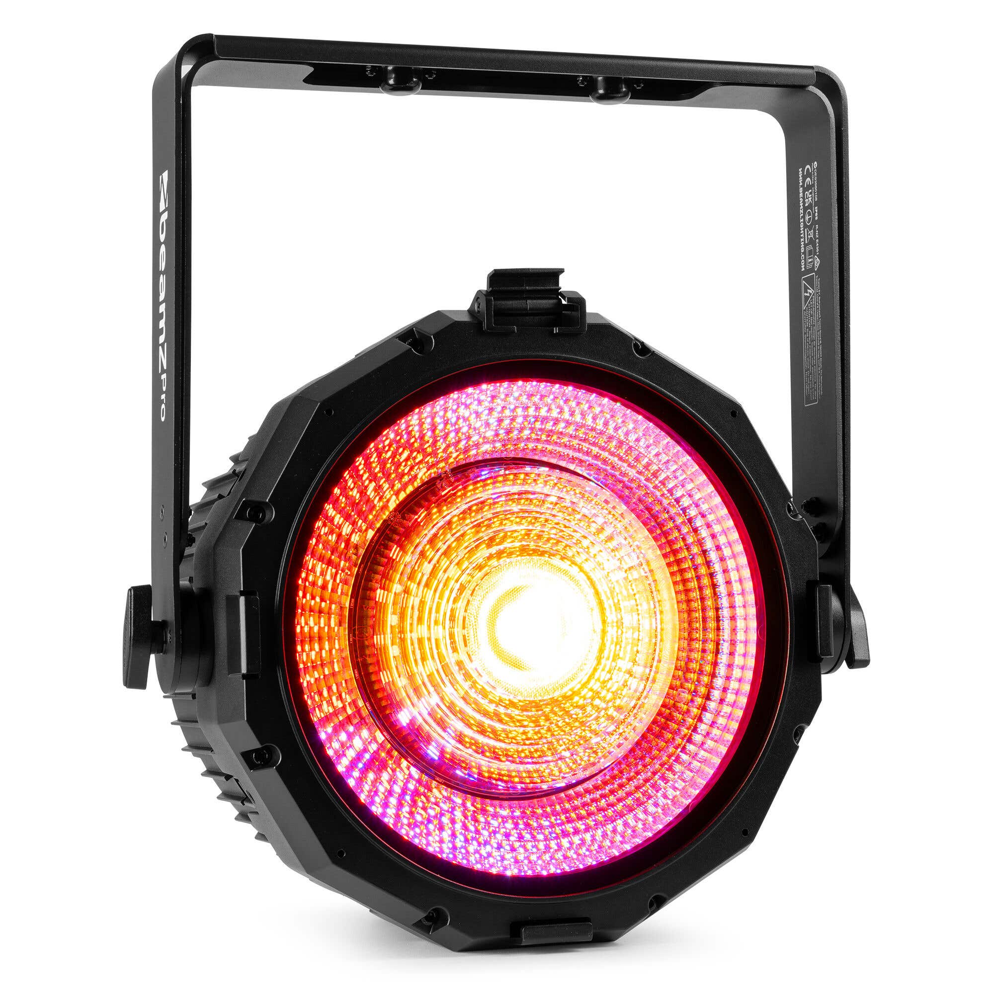 BeamZ Pro Neutron-Bold TM – Foco LED híbrido 400W IP65 cegadora/strobe wash RGBWA para exterior e interior, DMX, Art-Net, color negro