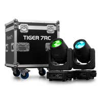 BeamZ Professional Tiger 7RC en flight case - Pack de 2 cabezas móviles, 230W
