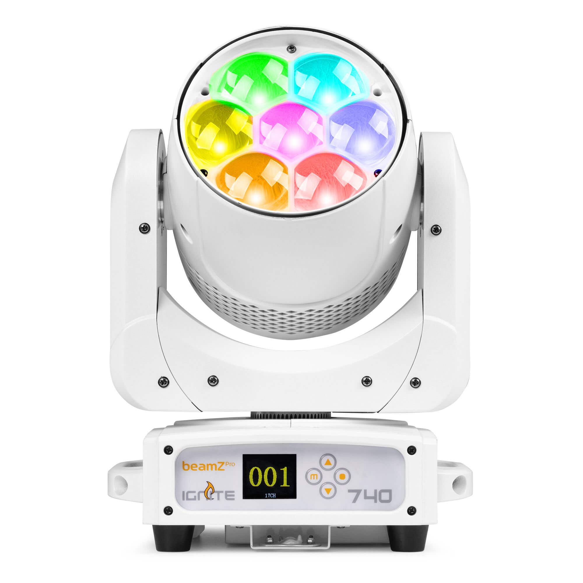 Cabeza móvil LED wash con zoom BeamZ Professional IGNITE740WH - 7 LED RGBW de 40 W - Blanco
